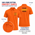 Customized 100% Pure Cotton Polo T-Shirt With Your Company Logo | Order Logo Printed Tees