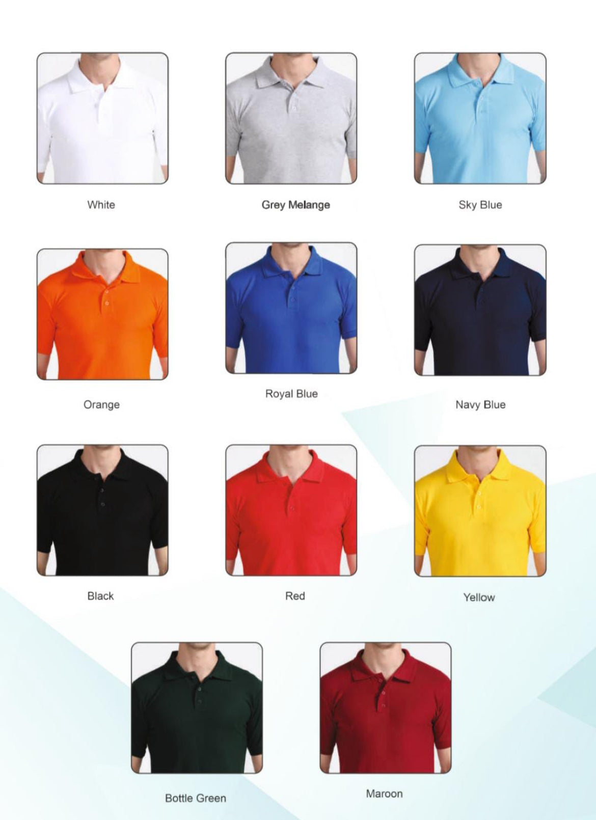 Customized 100% Pure Cotton Polo T-Shirt With Your Company Logo | Order Logo Printed Tees