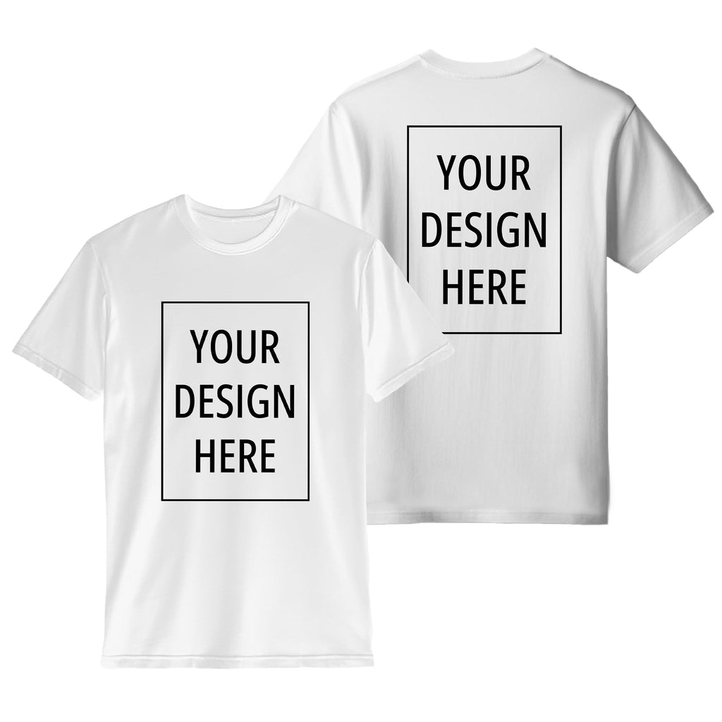 Round Neck Tshirt With Your Design-Cotton Biowash