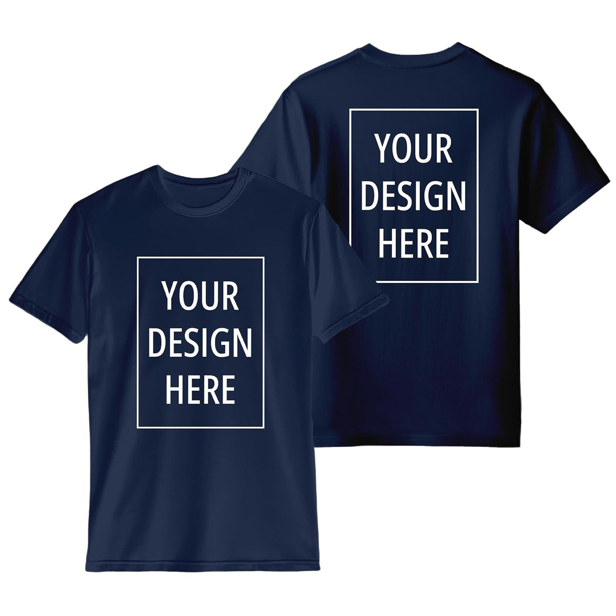 Round Neck Tshirt With Your Design-Cotton Biowash