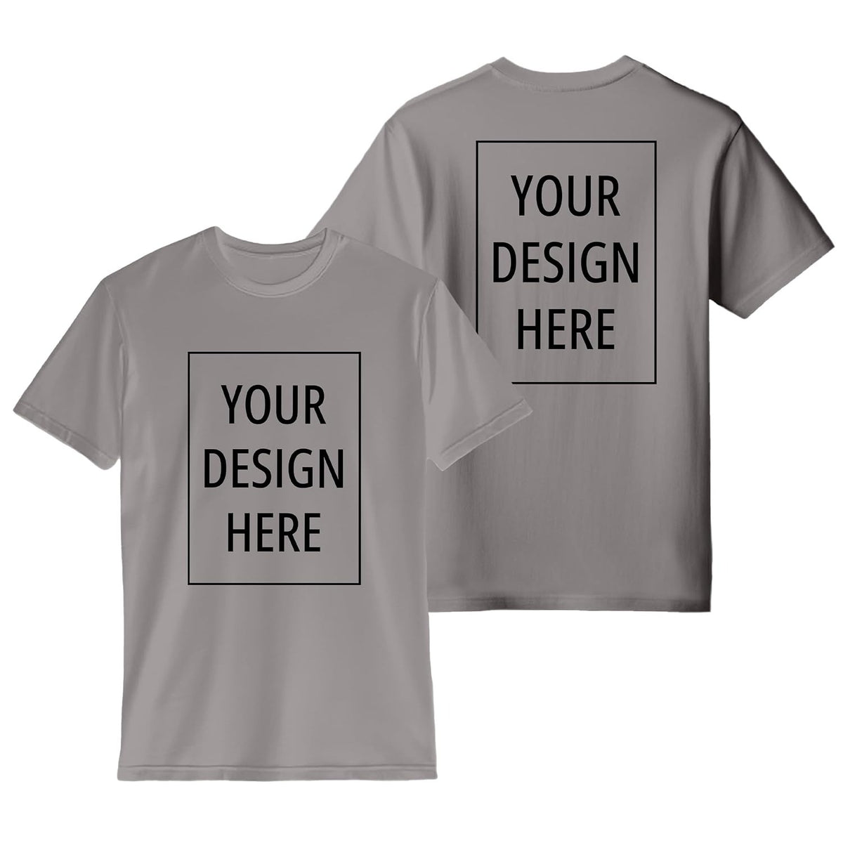 Round Neck Tshirt With Your Design-Cotton Biowash